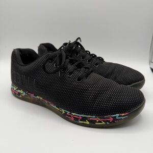 NOBULL Trainer Black Mesh Speckled Sole Sneakers Size 8W / 6.5M